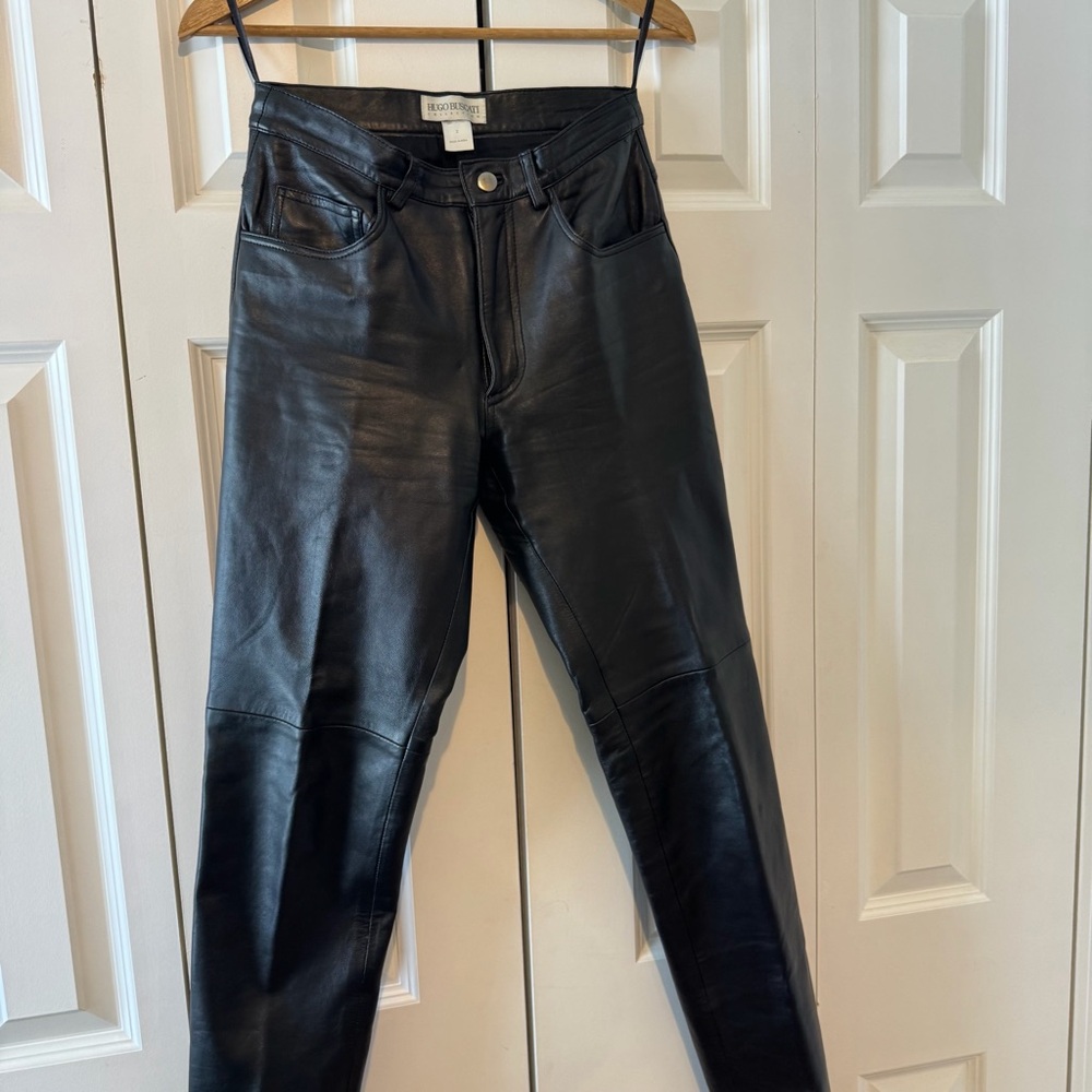 Vintage Hugo Buscati Genuine 100% Leather
Black Pants - Picture 5 of 13